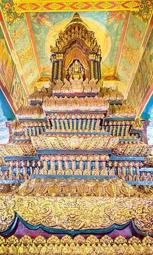 Buddha at Wat Phnom, Cambodia by Rietje Bulthuis