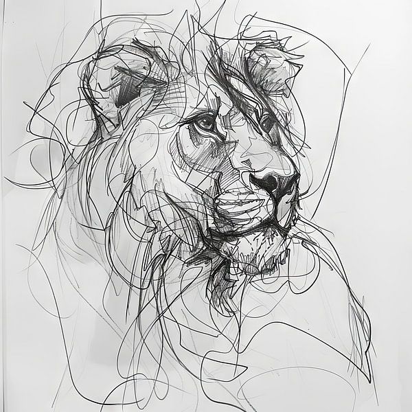 Lion par Poster Art Shop