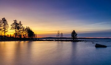Winter Sunset in Zweden van Adelheid Smitt