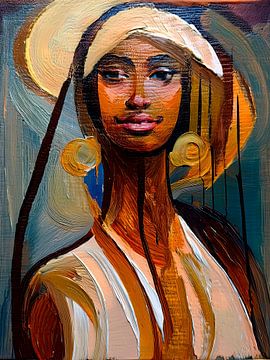 Modern Portrait of a Woman. World women: Warm colours