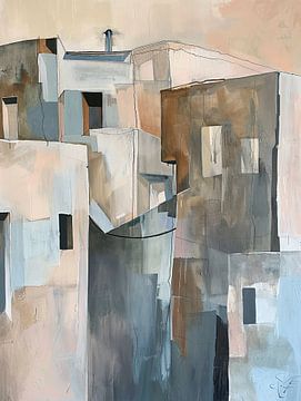 Modern schilderij van Abstract Schilderij