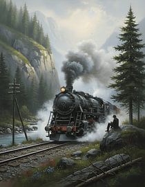Steam Among the Mountains by Regan Frederick