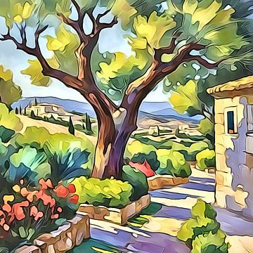 Landschap in de Provence #2 van zam art