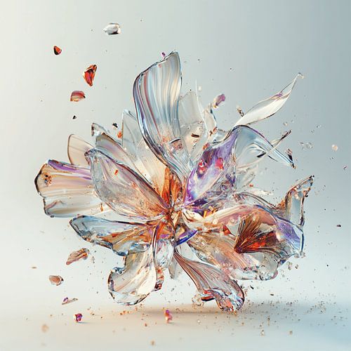 Glass flower explosion