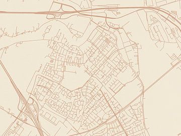 Kaart van Hendrik-Ido-Ambacht in Terracotta van Map Art Studio