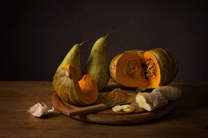 Nature morte à la citrouille par Monique van Velzen