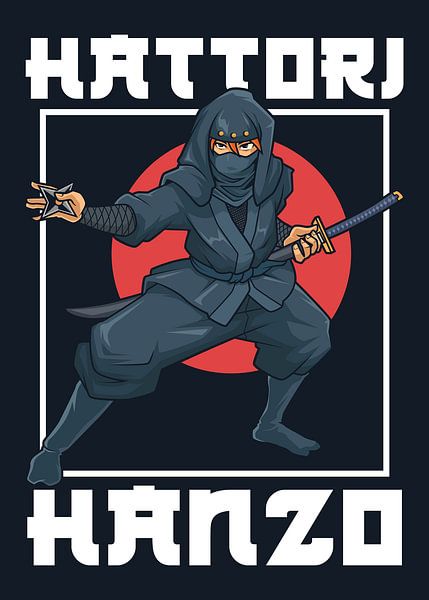 Hattori Hanzo with shuriken and sword by Pixelbull Design