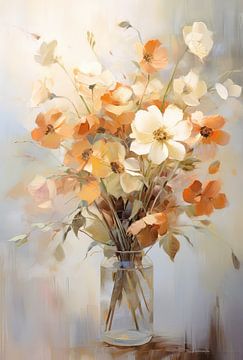 Dry bouquet paint pastel orange cream by Ellen Reografie