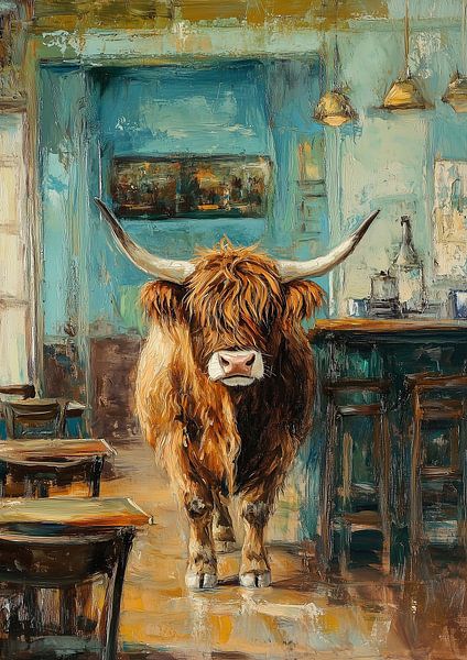 Scottish Highlander in the Bar III by Liv ter Riet