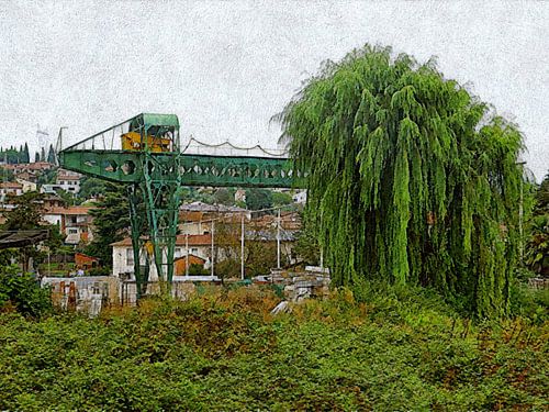 Marmeren takel en treurwilg