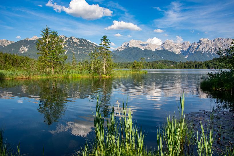 The Barmsee and the Karwendel Mountains by ManfredFotos