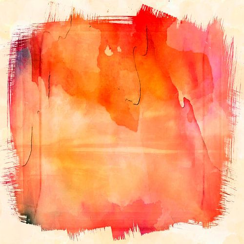 Japans Wabi Sabi landschap in warme kleuren