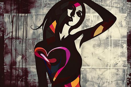 abstract portret vrouw