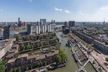 The cityscape of Rotterdam from Leuvehaven by MS Fotografie | Marc van der Stelt