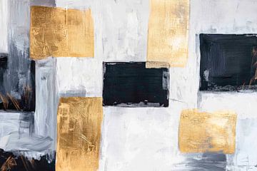 Composition abstraite en or et noir sur Poster Art Shop