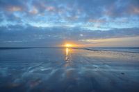 Ondergaande zon Schiermonnikoog