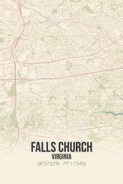 Vintage map of Falls Church (Virginia), USA. by Prints of Place