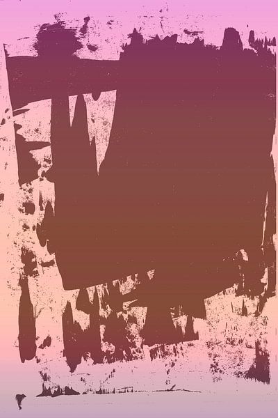 Modern abstract neon and pastels gradient art in pink, purple, brown by Dina Dankers