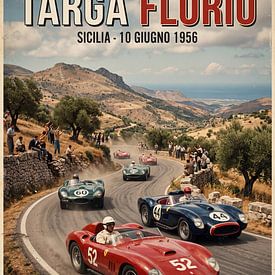 Autorace Targa Florio 1956 van Theodor Decker