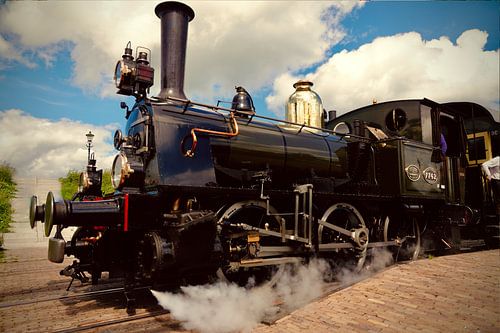 Steam locomotive NS 7742 Bello at Hoorn