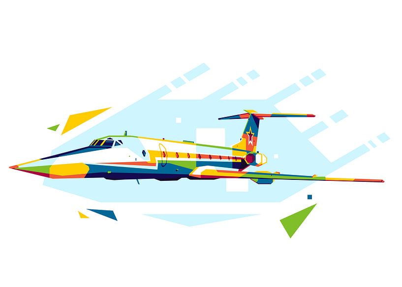 TU-134UBL in WPAP Art van Lintang Wicaksono