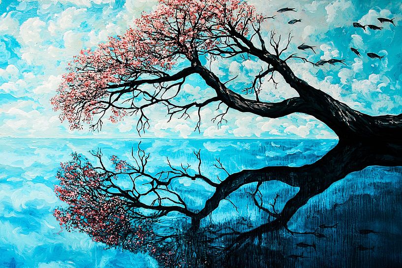 Tree reflection with blue tones by Imperial Art House