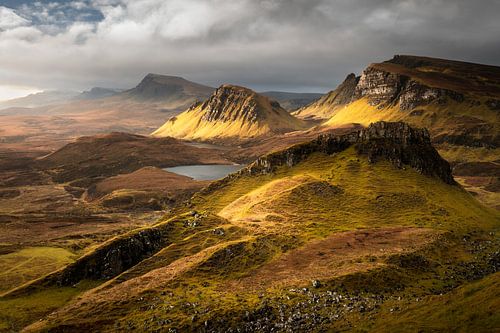 Rots van Quiraing, schiereiland Trotternish, eiland Skye