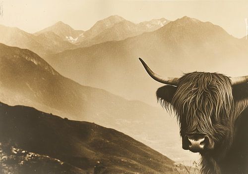 Hoogland Koe Schots Hooglander Rund