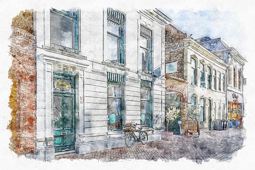 Lunchroom "Noen" in Roosendaal (watercolor)