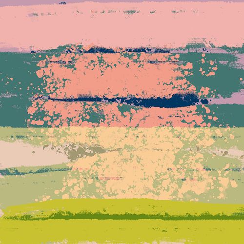 Levendig Pastel Dromenland. Modern abstract landschap