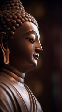 Gautama Buddha and profile by FJB