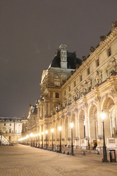 The lights of the Louvre at night in Paris, France by Phillipson Photography