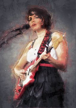 Norah Jones digital painting van Bert Hooijer