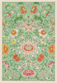 Chinesisches Blumenmuster im Vintage-Look