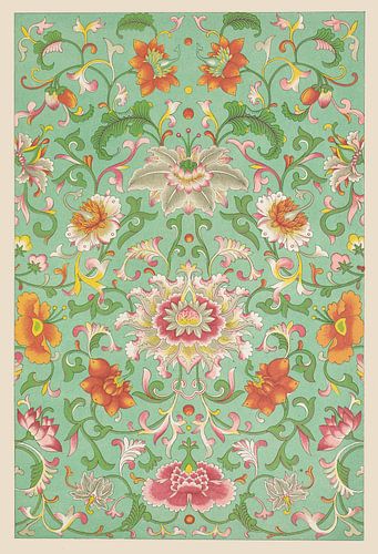 Vintage Chinees bloemenpatroon