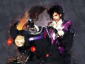 Olieverf portret van Prince (purple rain) van Bert Hooijer thumbnail