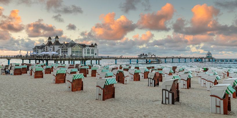 Pier on Sellin beach at sunset by Markus Lange