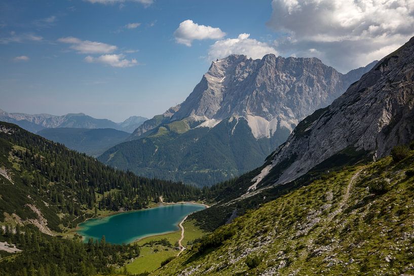 Vue sur le lac Sebensee et la Zugspitze par Andreas Müller