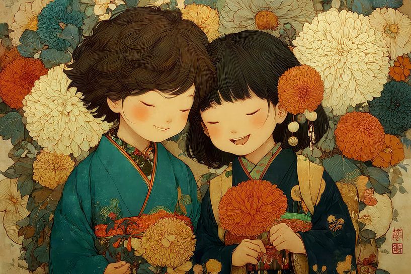 modern japanese painting by Egon Zitter