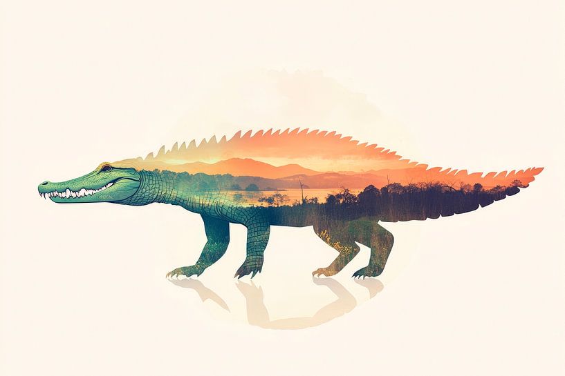 Creature with landscape by Poster Art Shop