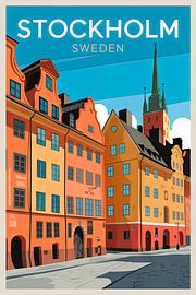 Stockholm, Suède. sur Poster Art Shop