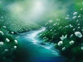 Water world full of flowers by Nicolette Vermeulen