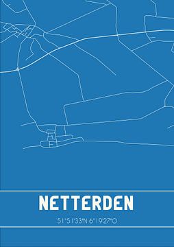 Blauwdruk | Landkaart | Netterden (Gelderland) van Rezona