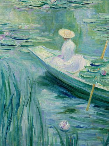 Promenade en barque parmi les nénuphars | Hommage à Monet sur Frank Daske | Foto & Design