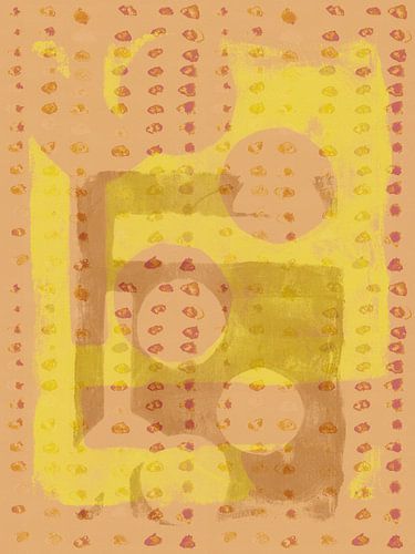 Geometrische vormen in geel en oranje