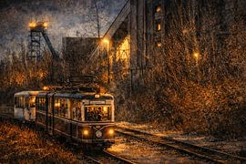 Tram op het oude Hansa cokesfabrieksterrein