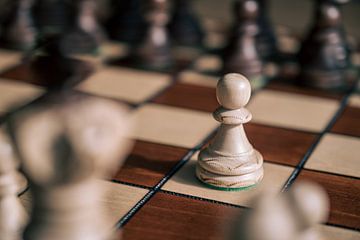 Pawn on Chessboard by Sidney van den Boogaard