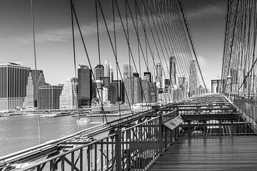 Stadsimpressie van de Brooklyn Bridge van Melanie Viola