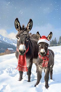 Donkeys in the snow... by Ans Bastiaanssen