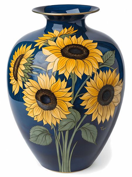 Sérénade de tournesols sur Deep Blue par Artistic